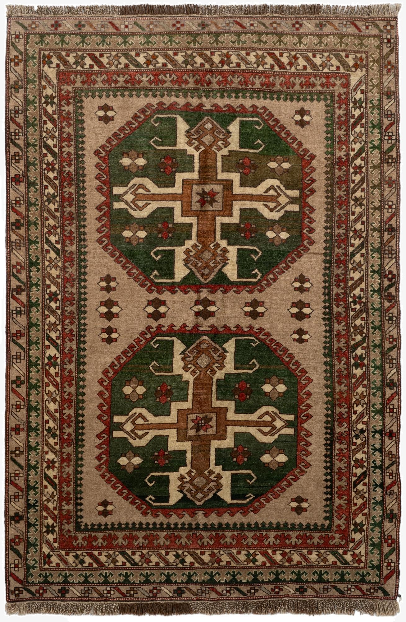  5' x 7' 4  Hand Knotted Kars Wool Rug