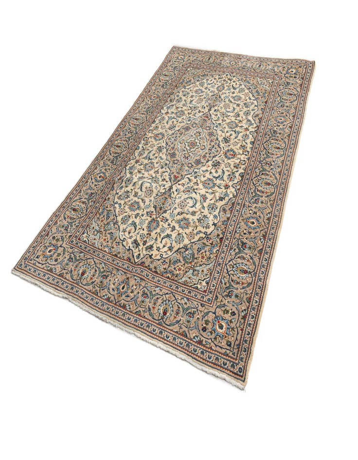 Detail image of  6' 5 x 9' 8 Kashan Wool Rug