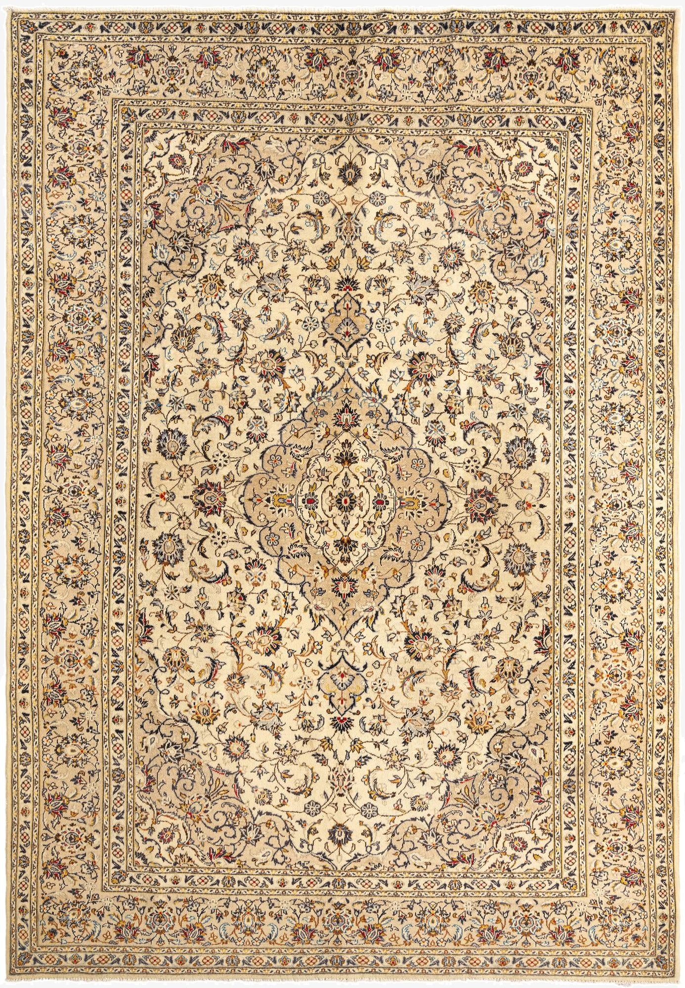 7' 9 x 11' 2 Kashan Wool Rug