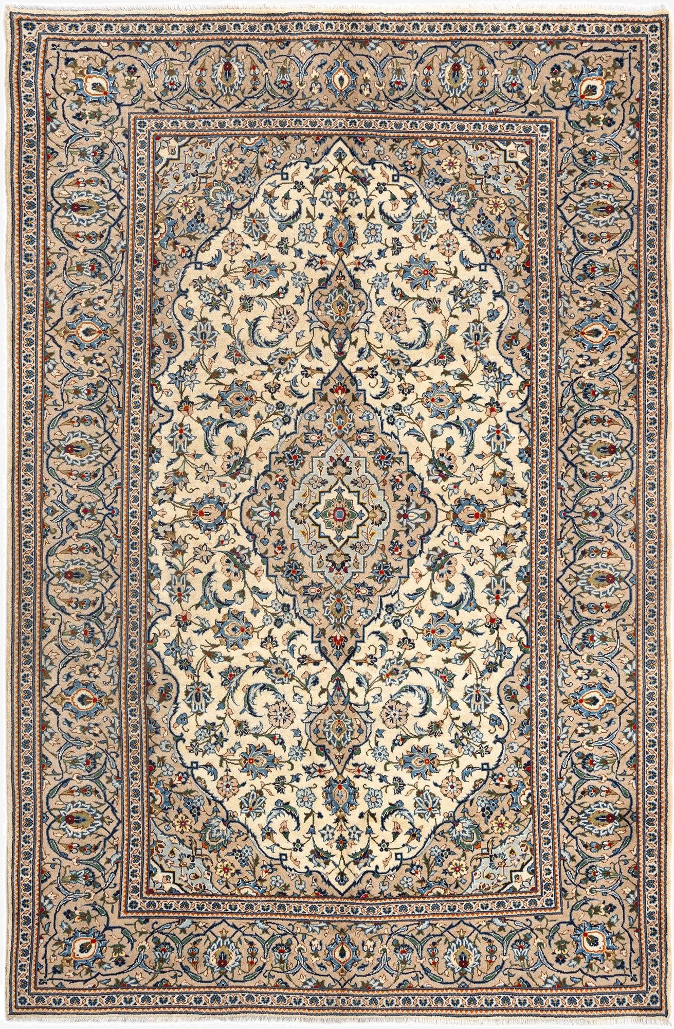 6' 5 x 9' 8 Kashan Wool Rug