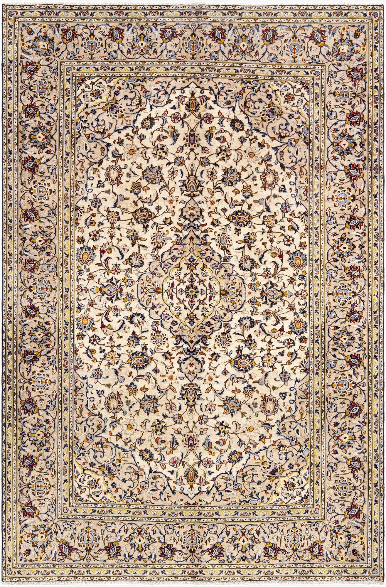  6' 5 x 9' 8 Kashan Wool Rug