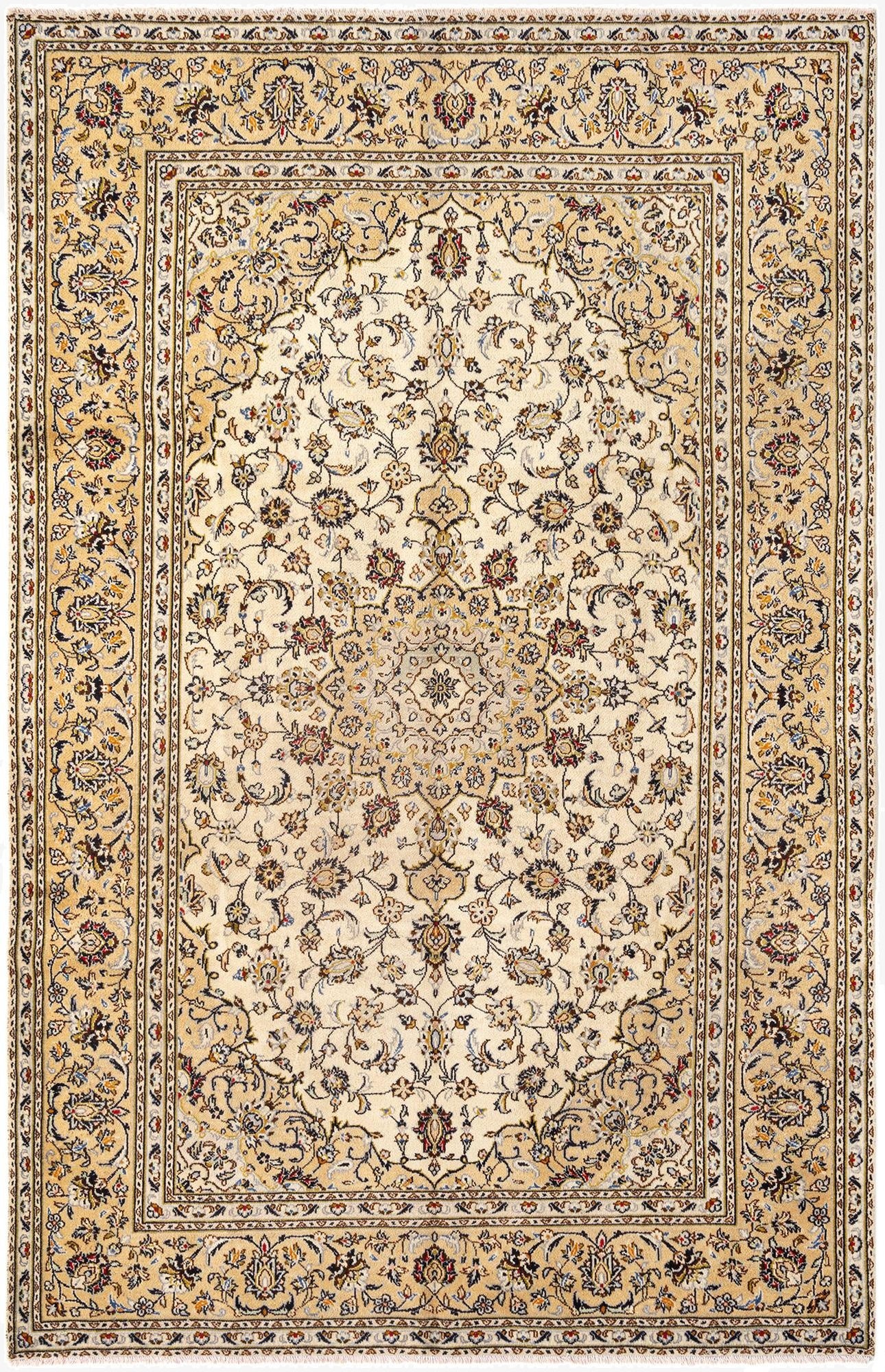  6' 4 x 9' 10 Kashan Wool Rug