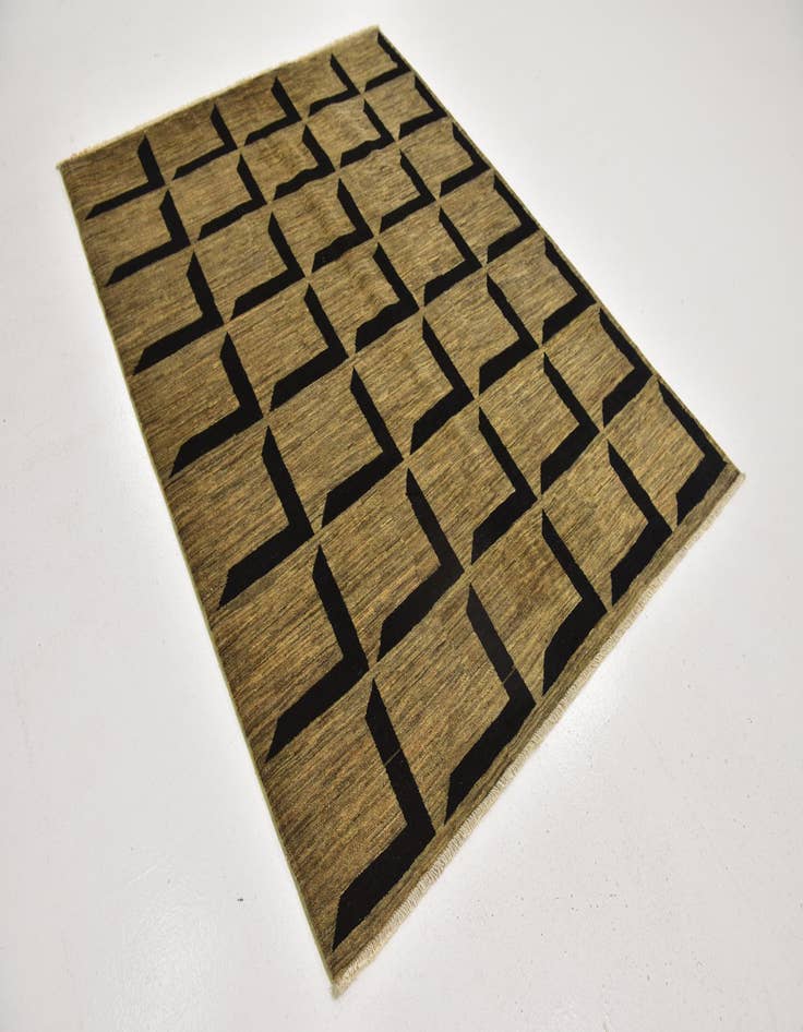 Detail image of  5' x 6' 6  Hand Knotted Kashkuli Gabbeh Wool Rug