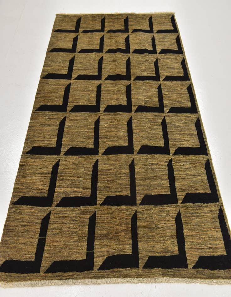 Detail image of  5' x 6' 6  Hand Knotted Kashkuli Gabbeh Wool Rug