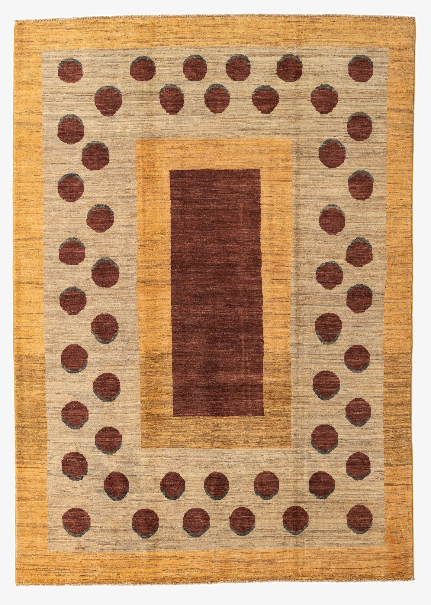  6' 10 x 9' 8  Hand Knotted Kashkuli Gabbeh Wool Rug