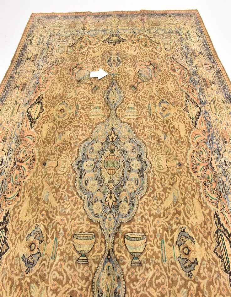 Detail image of  9' 8 x 12' 10  Hand Knotted Kashmar Persian Wool Rug