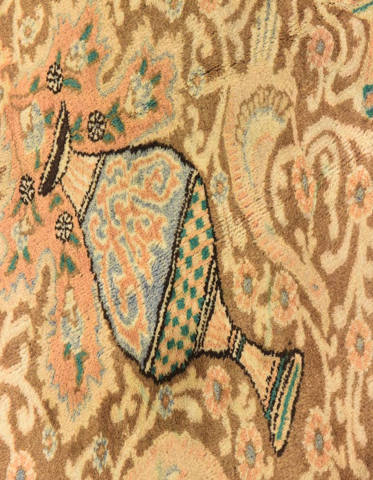 Detail image of  9' 8 x 12' 10  Hand Knotted Kashmar Persian Wool Rug