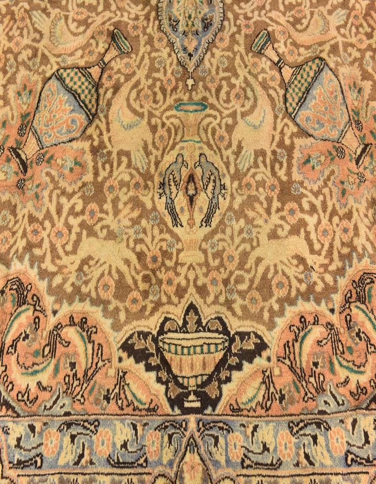 Detail image of  9' 8 x 12' 10  Hand Knotted Kashmar Persian Wool Rug
