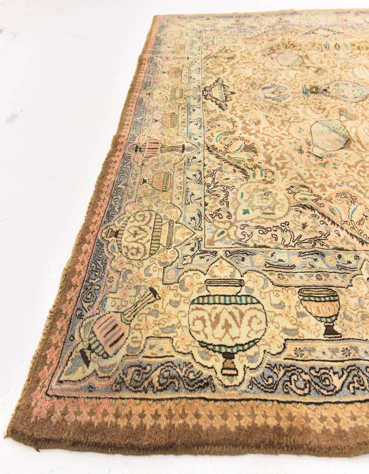 Detail image of  9' 8 x 12' 10  Hand Knotted Kashmar Persian Wool Rug