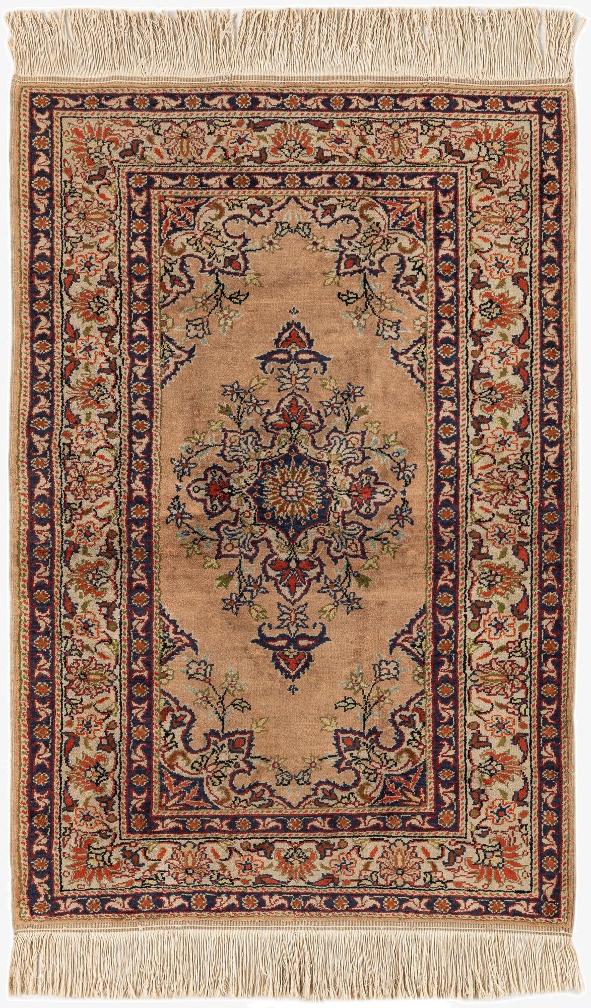  3' x 4' 5  Hand Knotted Kashmir Oriental Wool Rug