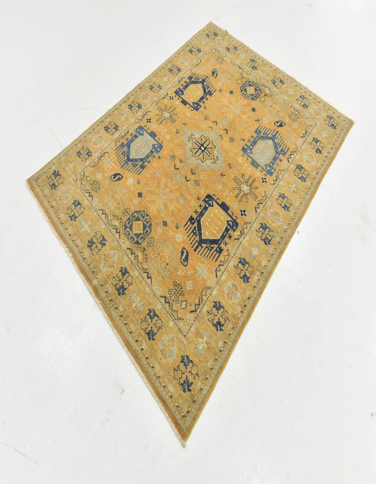 Detail image of  4' 10 x 6' 6  Hand Knotted Kazak Rug