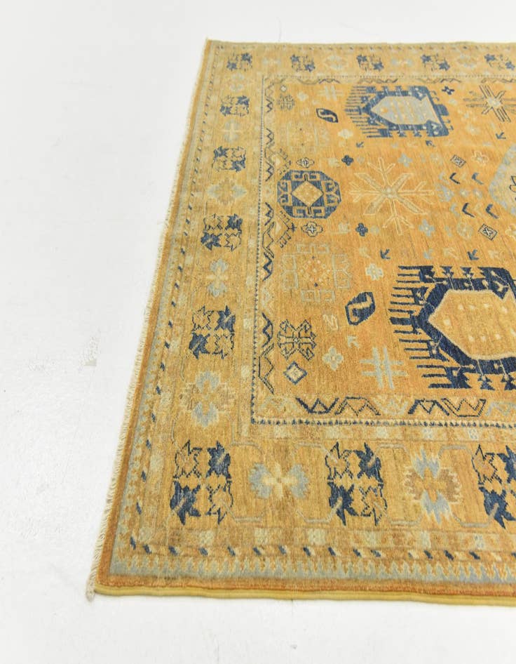 Detail image of  4' 10 x 6' 6  Hand Knotted Kazak Rug