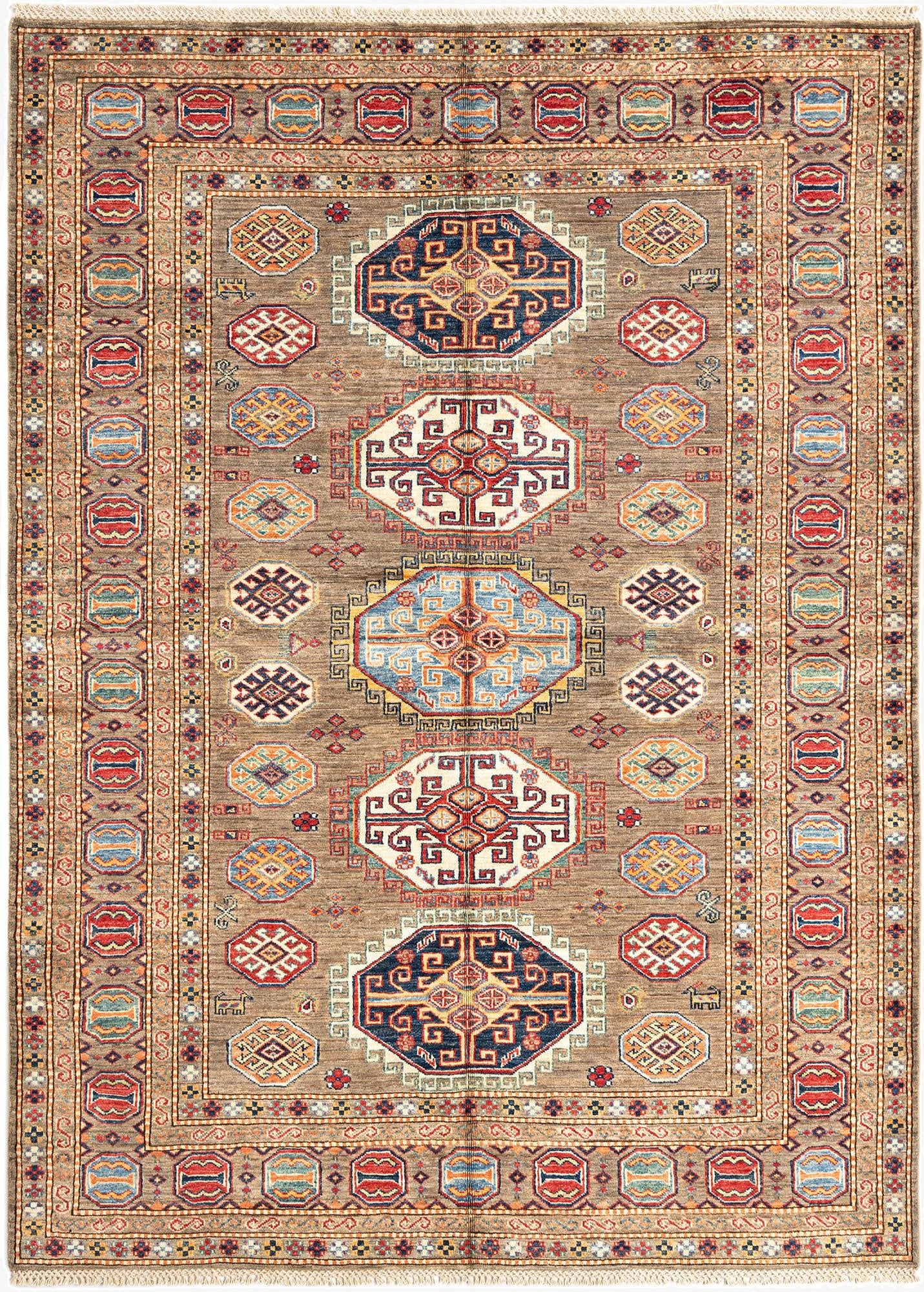  5' 6 x 7' 8 Kazak Wool Rug