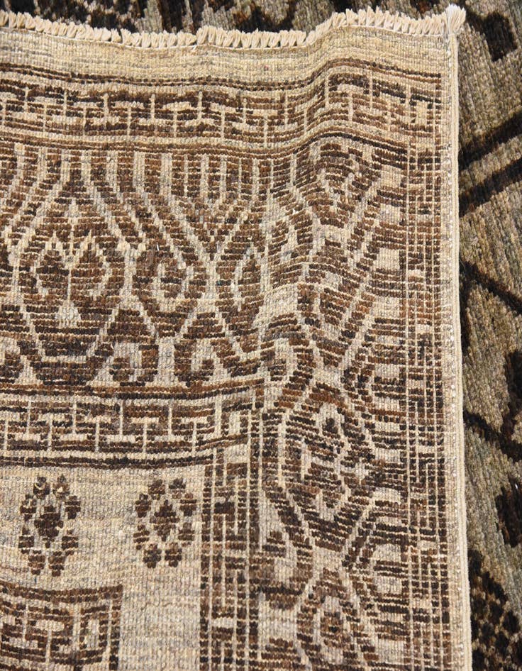 Detail image of  6' 6 x 9' 8  Hand Knotted Khotan Ziegler Oriental Rug