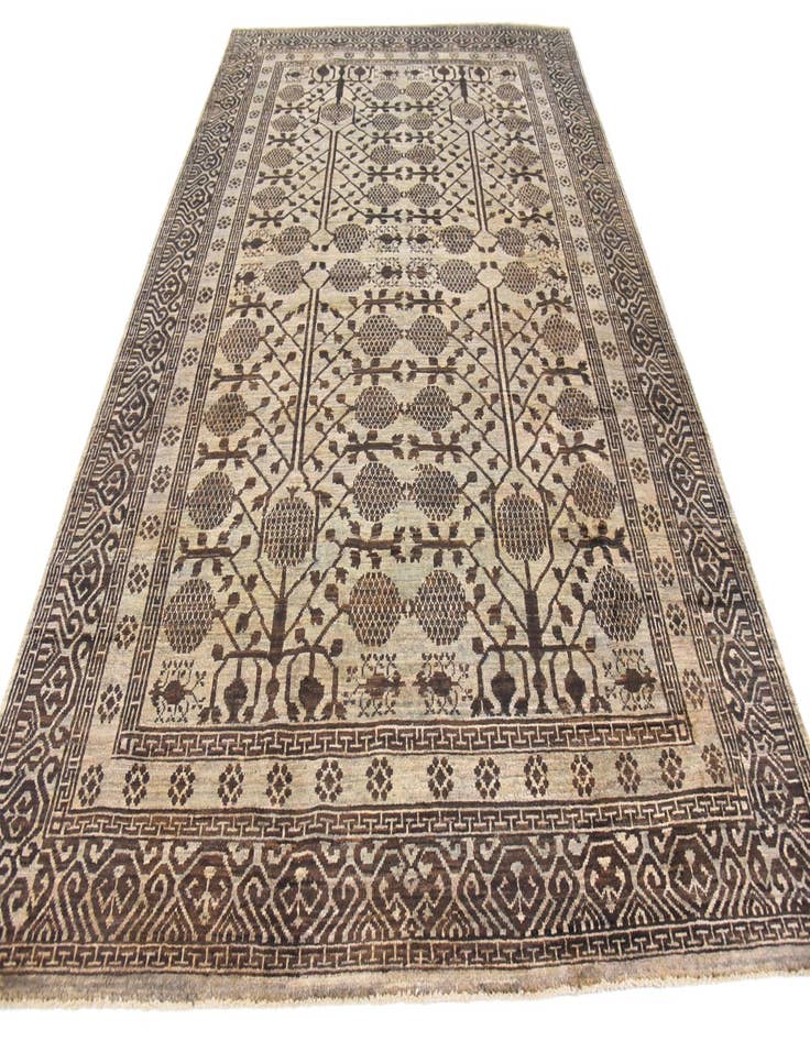 Detail image of  6' 6 x 9' 8  Hand Knotted Khotan Ziegler Oriental Rug