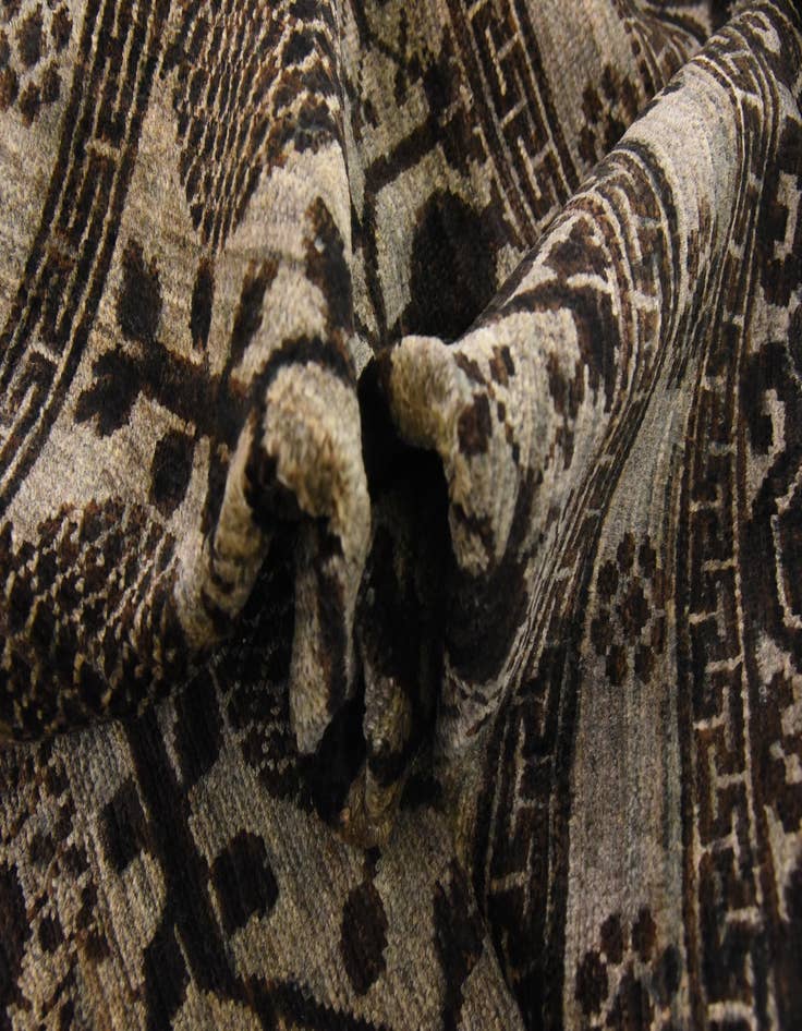 Detail image of  6' 6 x 9' 8  Hand Knotted Khotan Ziegler Oriental Rug