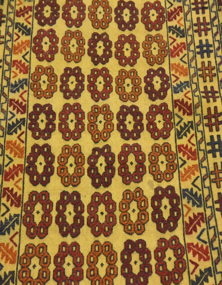 Detail image of  4' 2 x 6' 5  Hand Woven Kilim Afghan Wool Rug