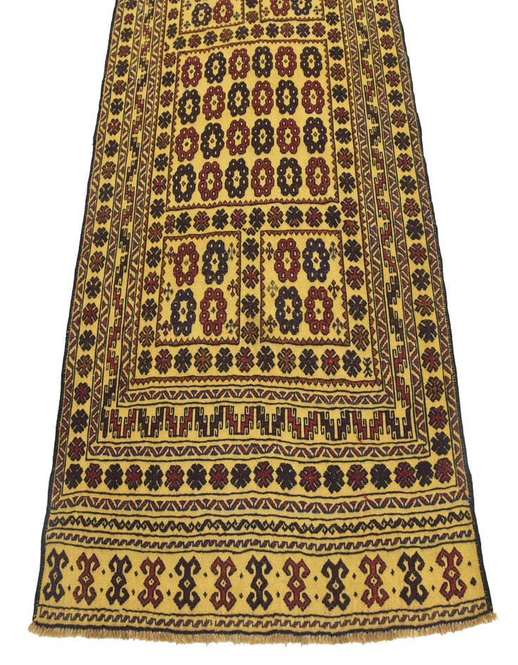 Detail image of  4' 2 x 6' 4  Hand Woven Kilim Afghan Wool Rug