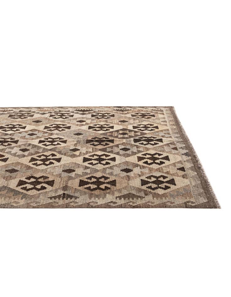 Detail image of  5' 2 x 6' 7  Hand Woven Kilim Maymana Wool Rug