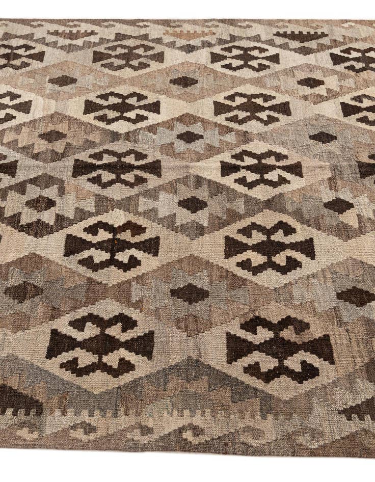 Detail image of  5' 2 x 6' 7  Hand Woven Kilim Maymana Wool Rug