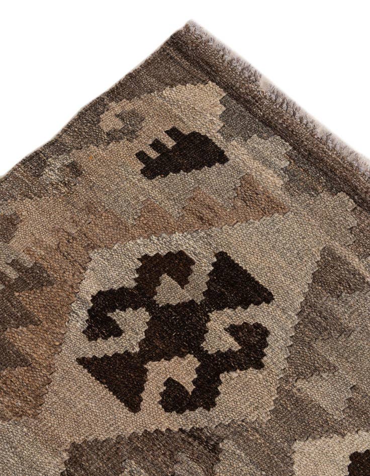 Detail image of  5' 1 x 6' 6  Hand Woven Kilim Maymana Wool Rug