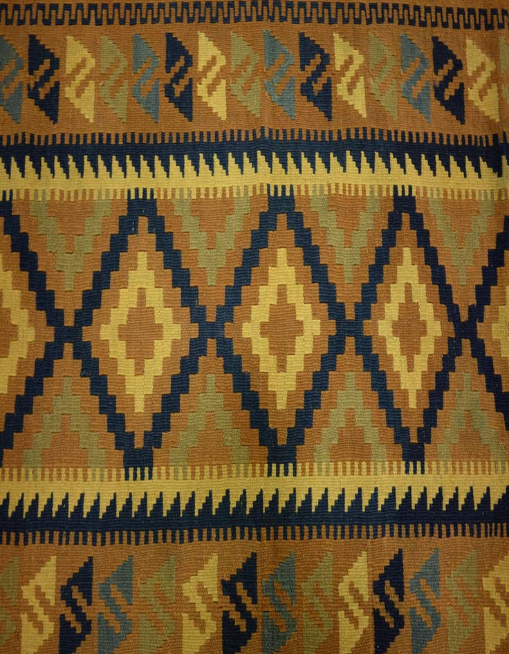 Detail image of  3' 3 x 6' 1  Hand Woven Kilim Maymana Wool Rug
