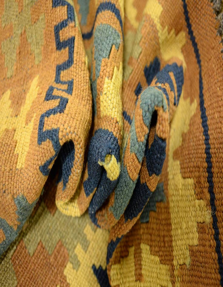 Detail image of  3' 3 x 6' 1  Hand Woven Kilim Maymana Wool Rug