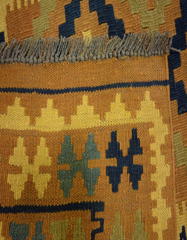 Detail image of  3' 3 x 6' 1  Hand Woven Kilim Maymana Wool Rug