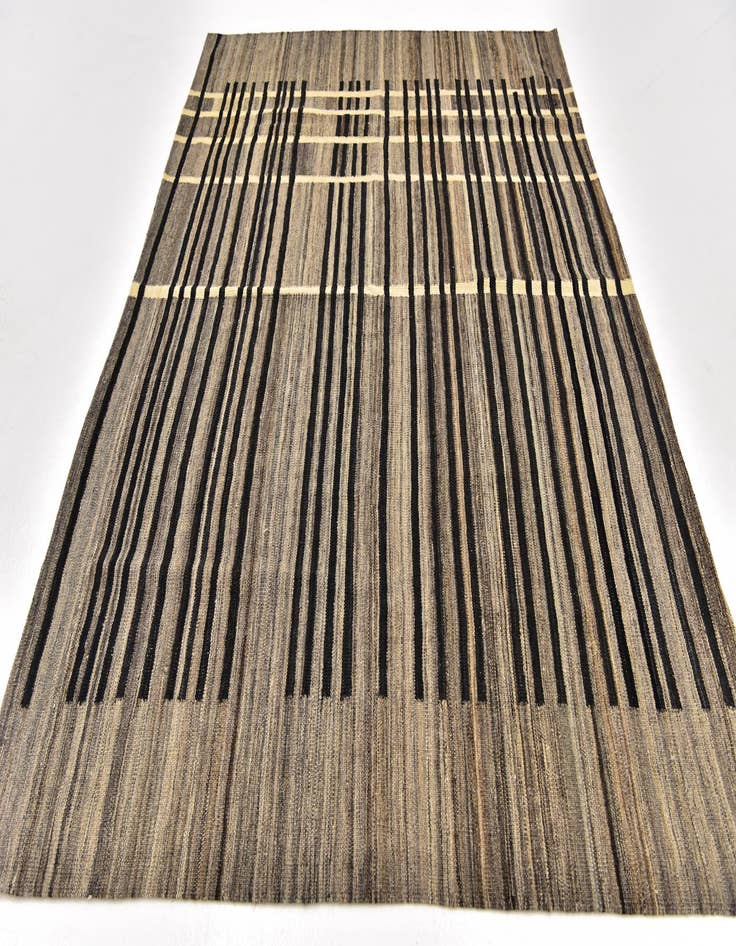 Detail image of  5' 8 x 8'  Hand Woven Kilim Modern Wool Rug