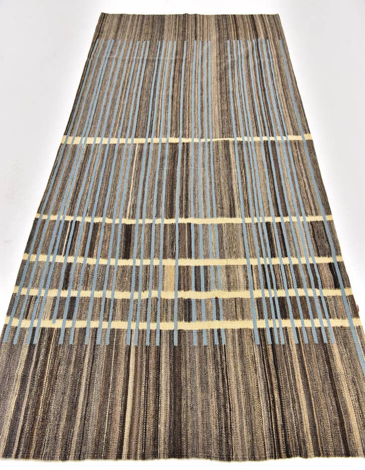 Detail image of  5' 7 x 8'  Hand Woven Kilim Modern Wool Rug