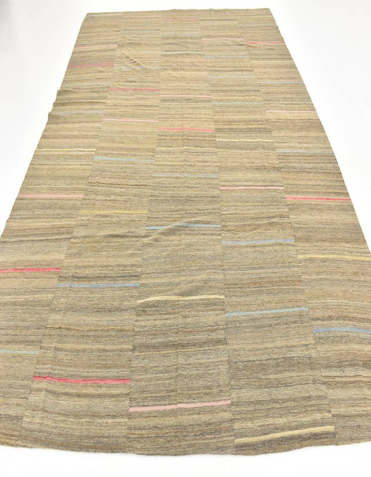 Detail image of  9' x 11' 5  Hand Woven Kilim Modern Wool Rug