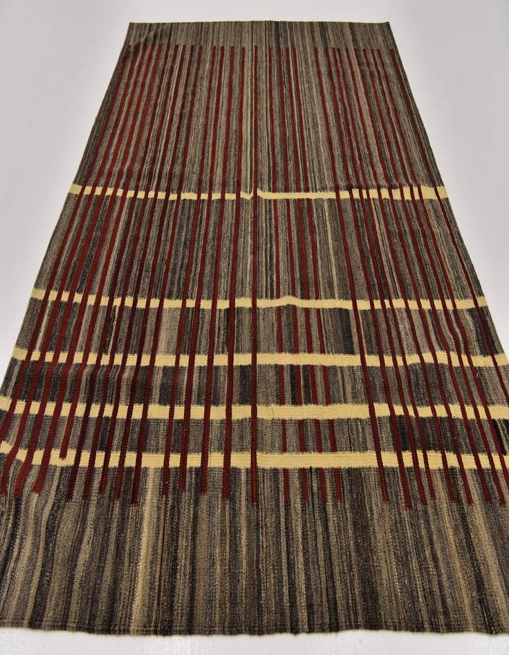 Detail image of  5' 8 x 8'  Hand Woven Kilim Modern Wool Rug