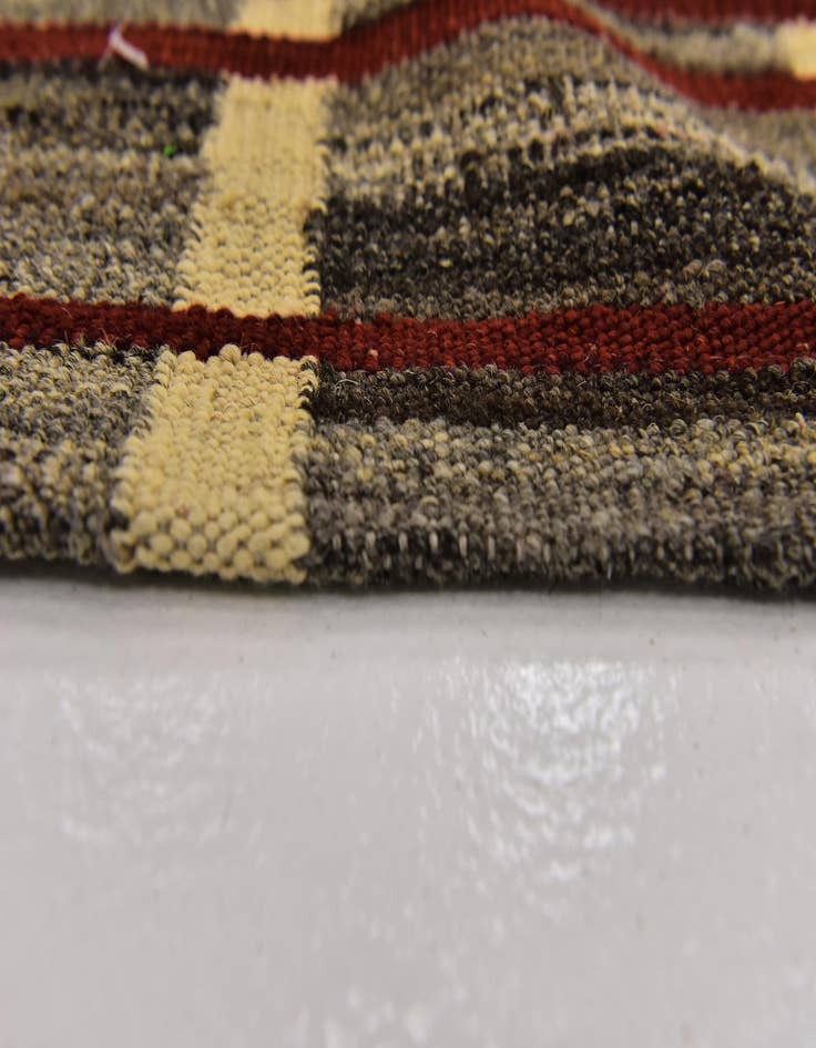 Detail image of  5' 8 x 8'  Hand Woven Kilim Modern Wool Rug