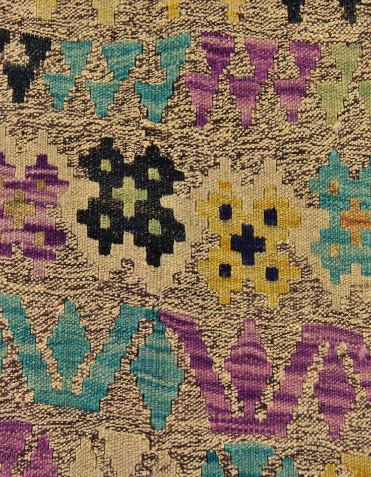 Detail image of  10' 4 x 13' 2  Hand Woven Kilim Modern Wool Rug