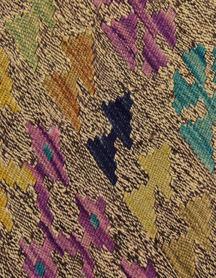 Detail image of  10' 4 x 13' 2  Hand Woven Kilim Modern Wool Rug