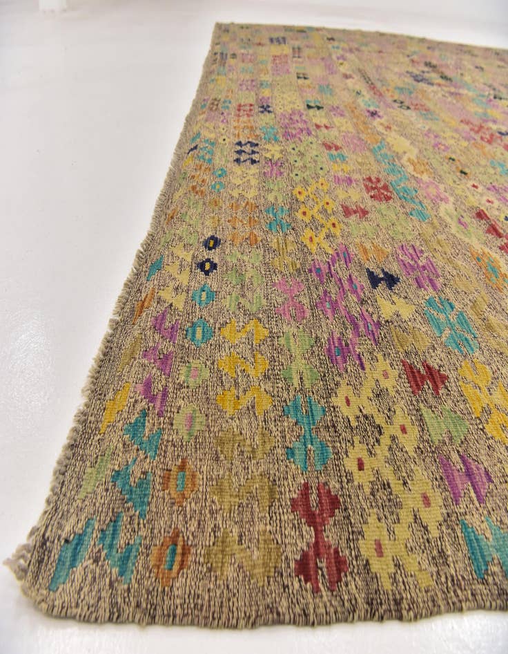 Detail image of  10' 4 x 13' 2  Hand Woven Kilim Modern Wool Rug
