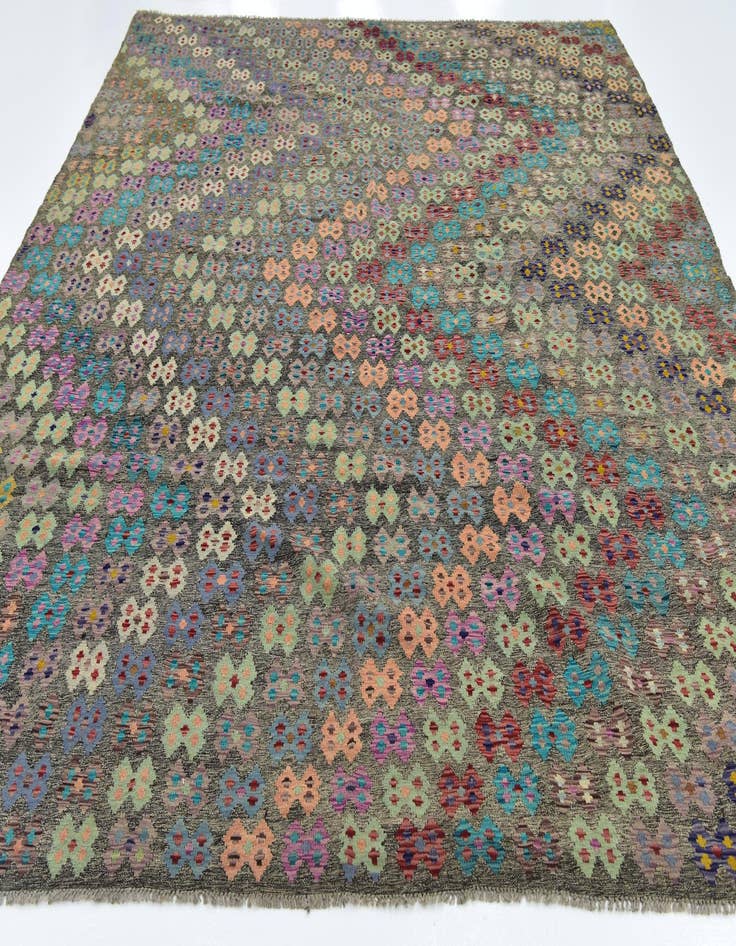 Detail image of  10' 4 x 13'  Hand Woven Kilim Modern Wool Rug