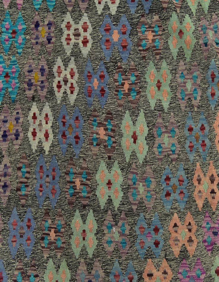 Detail image of  10' 4 x 13'  Hand Woven Kilim Modern Wool Rug