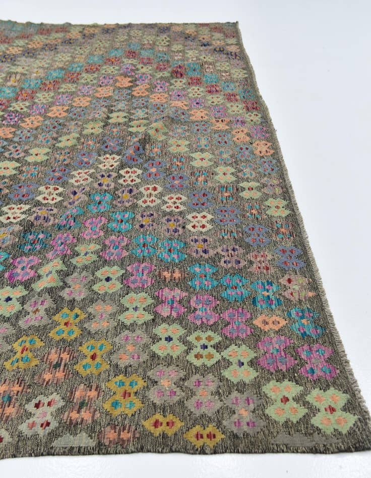 Detail image of  10' 4 x 13'  Hand Woven Kilim Modern Wool Rug