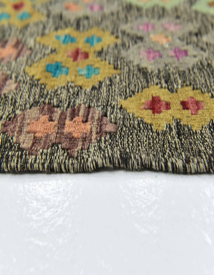 Detail image of  10' 4 x 13'  Hand Woven Kilim Modern Wool Rug