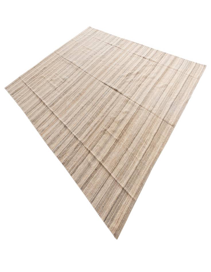 Detail image of  9' 10 x 12' 10  Hand Woven Kilim Modern Wool Rug