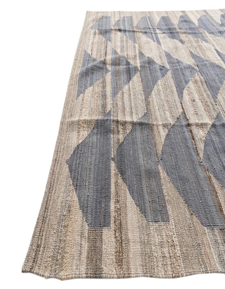 Detail image of  5' 8 x 7' 7  Hand Woven Kilim Modern Wool Rug