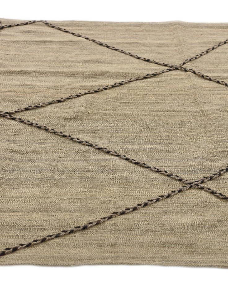 Detail image of  4' 1 x 6' 8  Hand Woven Kilim Modern Wool Rug