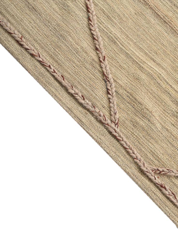 Detail image of  4' 9 x 7'  Hand Woven Kilim Modern Wool Rug