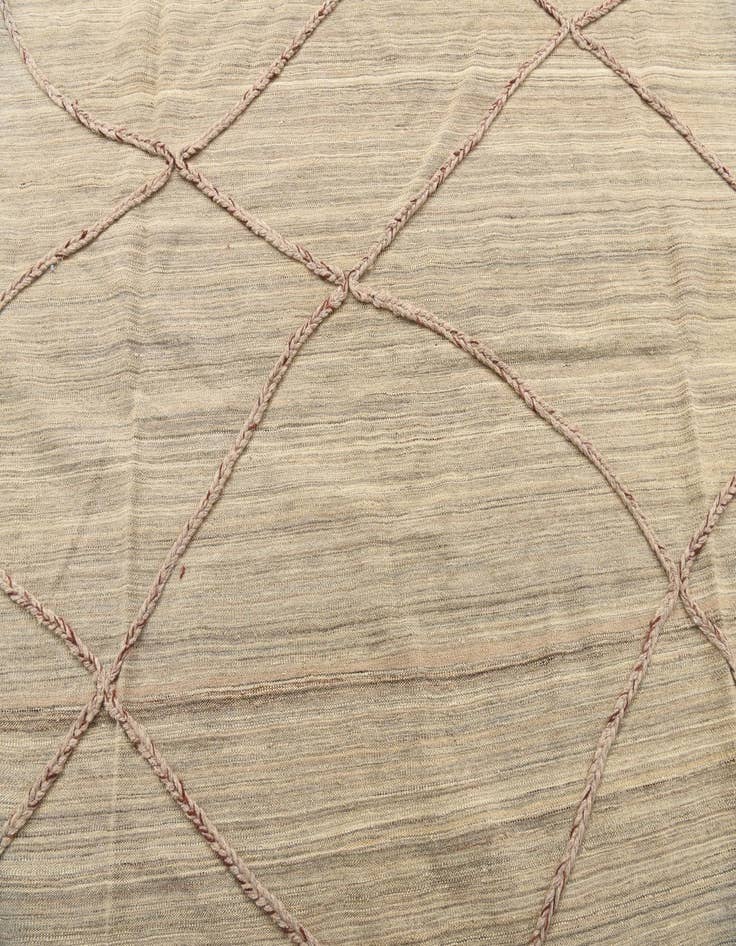 Detail image of  4' 9 x 7'  Hand Woven Kilim Modern Wool Rug