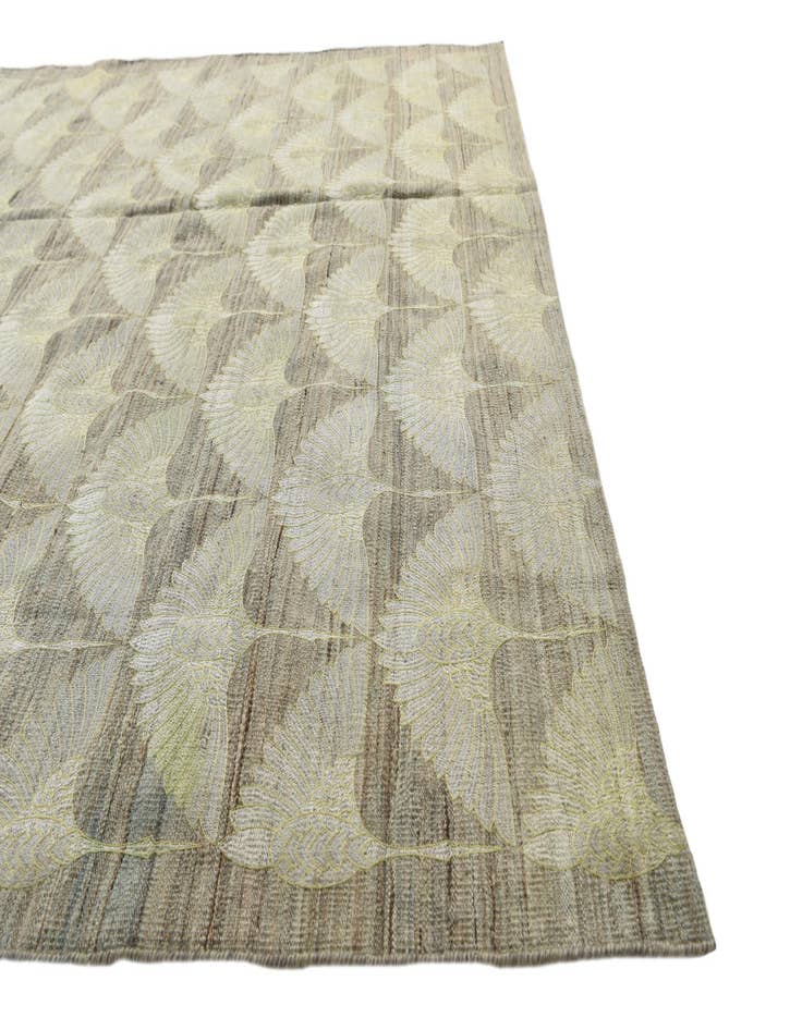 Detail image of  6' 4 x 9' 1  Hand Woven Kilim Modern Wool Rug