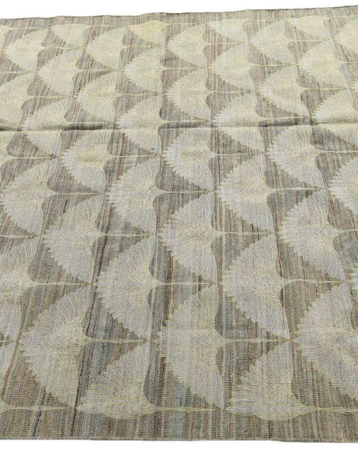 Detail image of  6' 4 x 9' 1  Hand Woven Kilim Modern Wool Rug