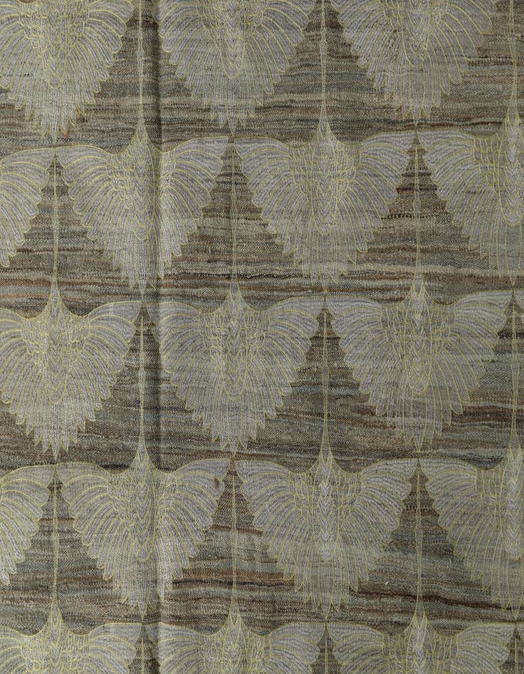 Detail image of  6' 4 x 9' 1  Hand Woven Kilim Modern Wool Rug