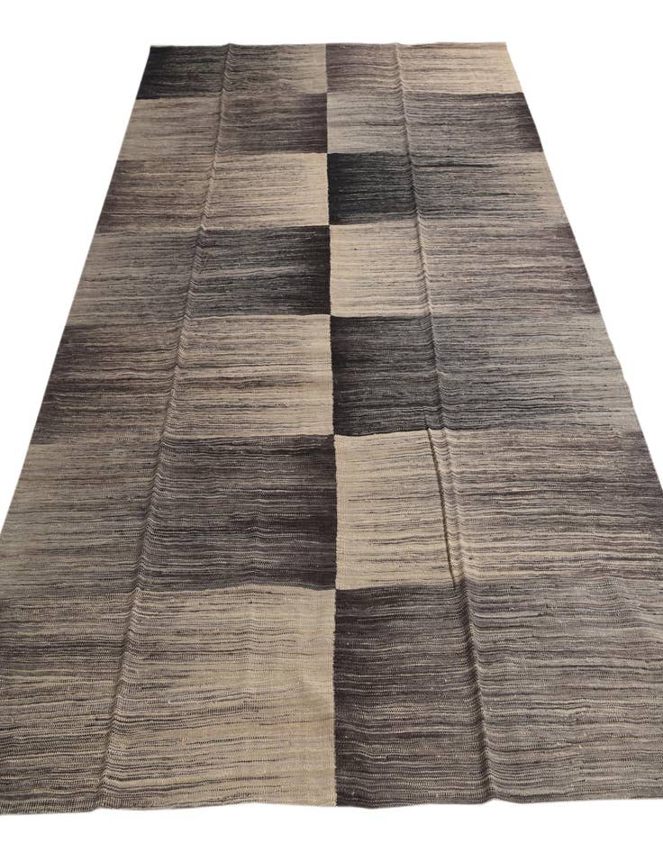 Detail image of  8' 2 x 9' 6  Hand Woven Kilim Modern Wool Rug