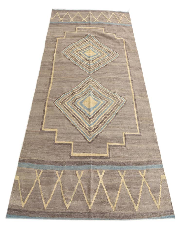 Detail image of  5' 6 x 7' 6  Hand Woven Kilim Modern Wool Rug